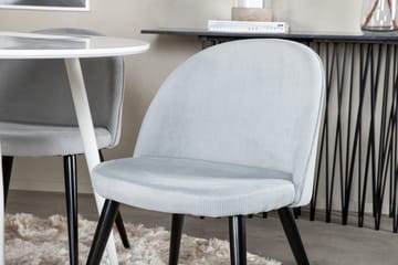 Rund matgrupp Venture Home Ljusgrå Vit 4st - Møbler - Borde - Spisebordssæt
