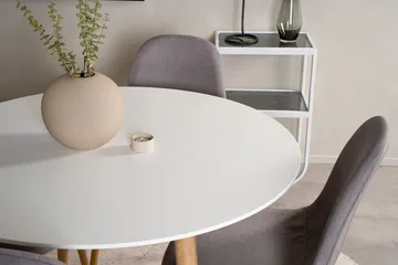 Rund matgrupp Venture Home Mörkbeige Vit Natur - Møbler - Borde - Spisebordssæt