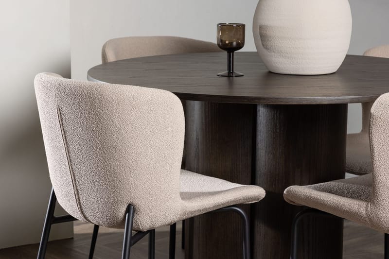 Rund matgrupp Venture Home Mörkt trä - Møbler - Borde - Spisebordssæt