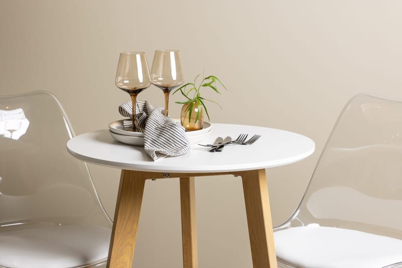 Rund matgrupp Venture Home Natur Vit 2st - Møbler - Borde - Spisebordssæt