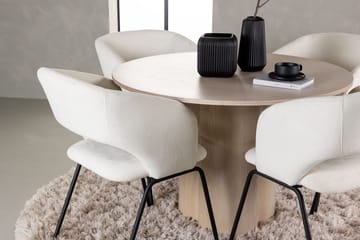 Rund matgrupp Venture Home Offwhite Ljust trä 4st - Møbler - Borde - Spisebordssæt
