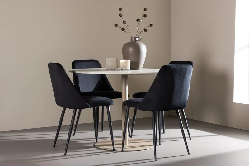 Rund matgrupp Venture Home Svart Beige 4st