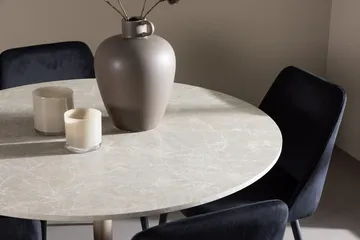 Rund matgrupp Venture Home Svart Beige 4st - Møbler - Borde - Spisebordssæt