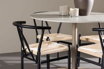 Rund matgrupp Venture Home Svart Beige 4st - Møbler - Borde - Spisebordssæt