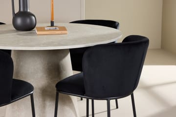 Rund matgrupp Venture Home Svart Beige 4st - Møbler - Borde - Spisebordssæt