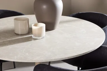 Rund matgrupp Venture Home Svart Beige 4st - Møbler - Borde - Spisebordssæt
