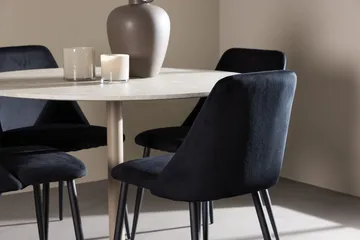 Rund matgrupp Venture Home Svart Beige 4st - Møbler - Borde - Spisebordssæt