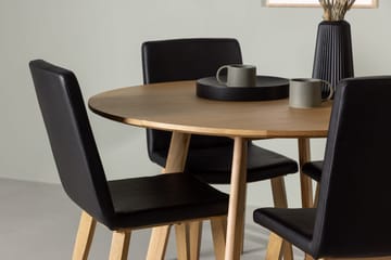 Rund matgrupp Venture Home Svart Brun 4st - Møbler - Borde - Spisebordssæt