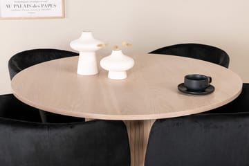 Rund matgrupp Venture Home Svart Ljust trä 4st - Møbler - Borde - Spisebordssæt