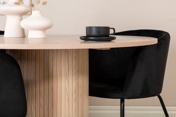 Rund matgrupp Venture Home Svart Ljust trä 4st - Møbler - Borde - Spisebordssæt