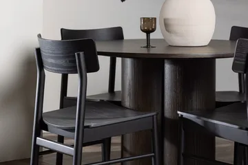 Rund matgrupp Venture Home Svart Mörkt trä 4st - Møbler - Borde - Spisebordssæt