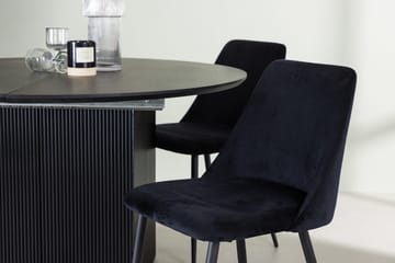 Rund matgrupp Venture Home Svart Svart 4st - Møbler - Borde - Spisebordssæt