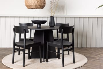 Rund matgrupp Venture Home Svart Svart 4st - Møbler - Borde - Spisebordssæt