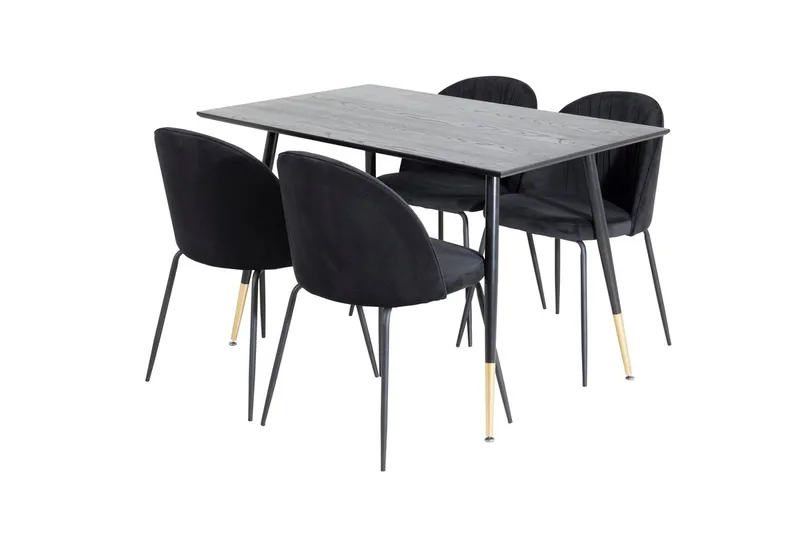 Rund matgrupp Venture Home Svart Svart 4st