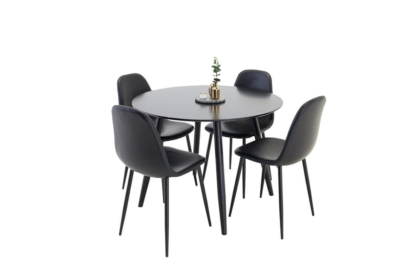 Rund matgrupp Venture Home Svart Svart 4st