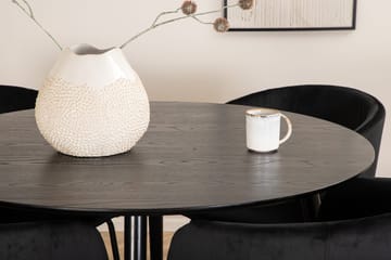 Rund matgrupp Venture Home Svart Svart 4st - Møbler - Borde - Spisebordssæt