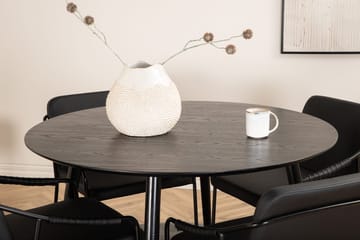 Rund matgrupp Venture Home Svart Svart 4st - Møbler - Borde - Spisebordssæt