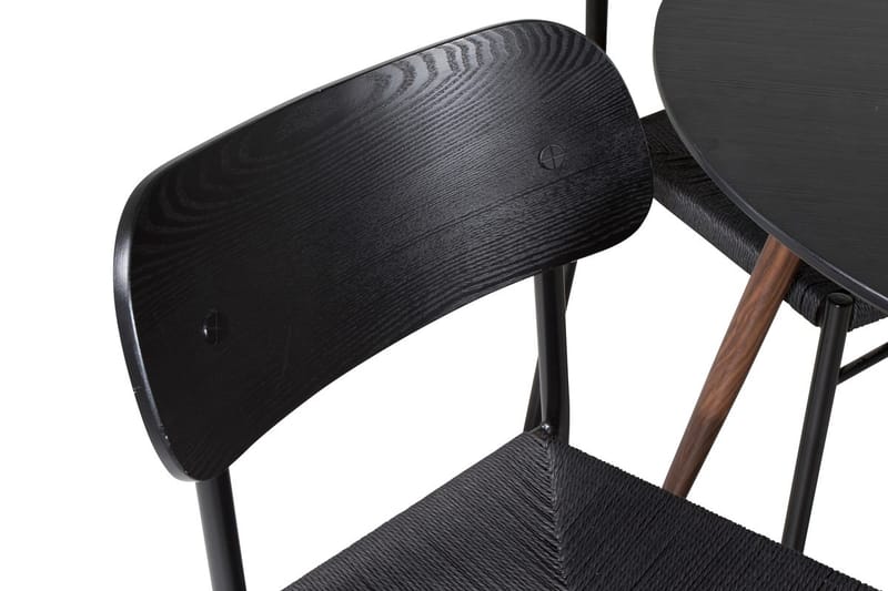 Rund matgrupp Venture Home Svart Svart 4st - Møbler - Borde - Spisebordssæt
