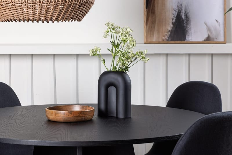 Rund matgrupp Venture Home Svart Svart 4st - Møbler - Borde - Spisebordssæt