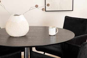 Rund matgrupp Venture Home Svart Svart 4st - Møbler - Borde - Spisebordssæt