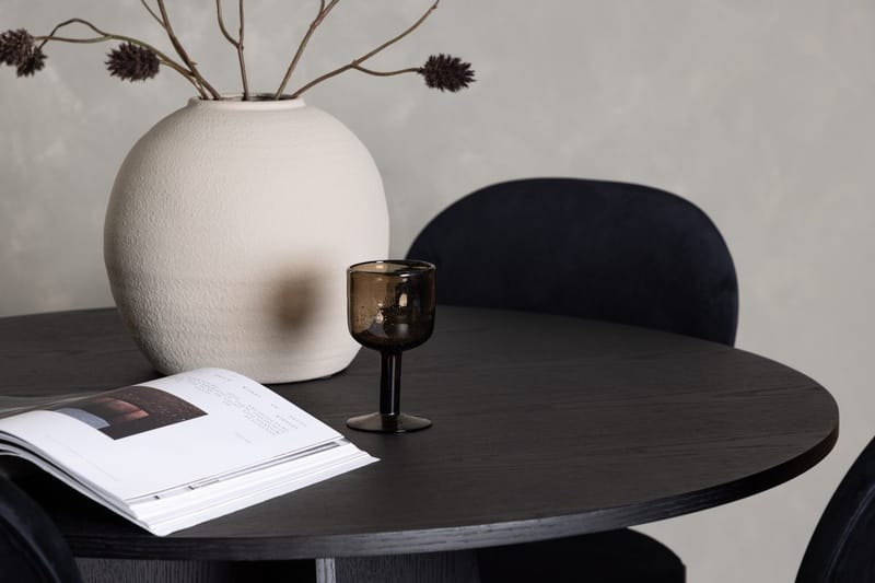 Rund matgrupp Venture Home Svart Svart 4st - Møbler - Borde - Spisebordssæt