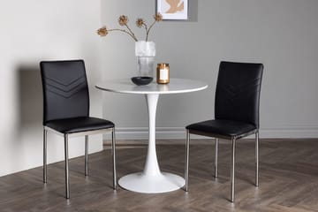 Rund matgrupp Venture Home Svart Vit 2st - Møbler - Borde - Spisebordssæt
