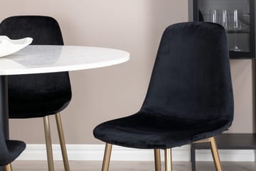 Rund matgrupp Venture Home Svart Vit 4st - Møbler - Borde - Spisebordssæt