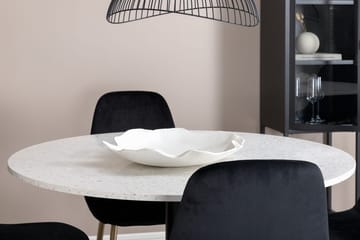 Rund matgrupp Venture Home Svart Vit 4st - Møbler - Borde - Spisebordssæt