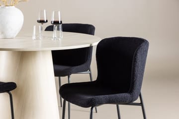 Rund matgrupp Venture Home Svart Vitputsad 4st - Møbler - Borde - Spisebordssæt