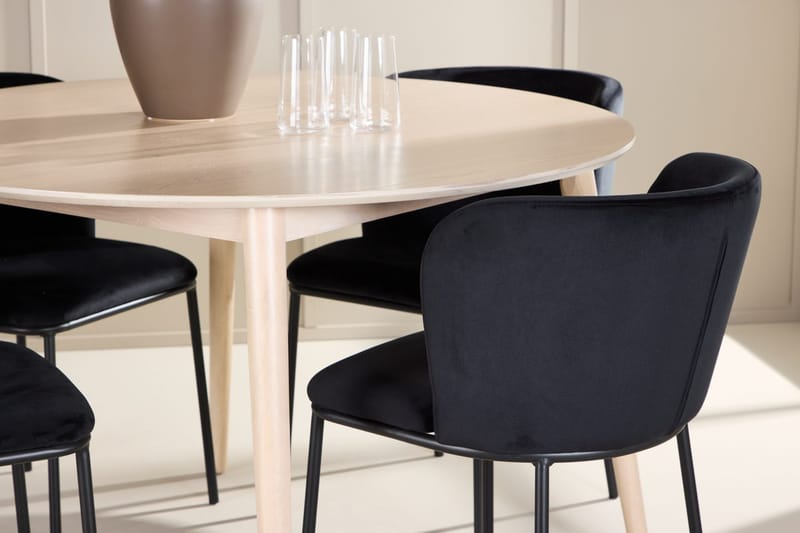 Rund matgrupp Venture Home Svart Vitputsad 4st - Møbler - Borde - Spisebordssæt