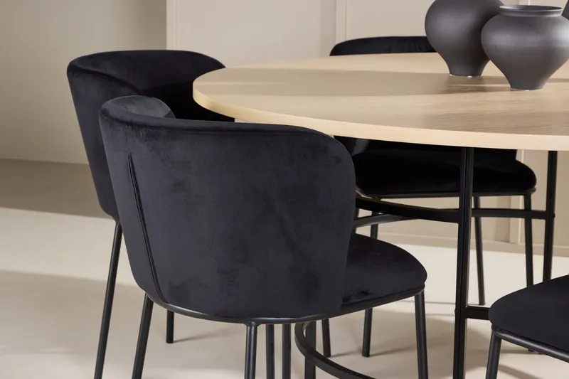 Rund matgrupp Venture Home Svart