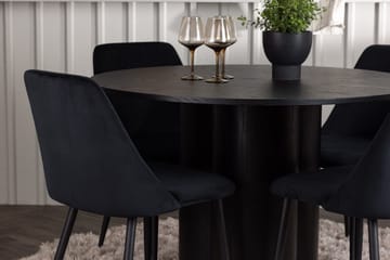Rund matgrupp Venture Home Svart - Møbler - Borde - Spisebordssæt