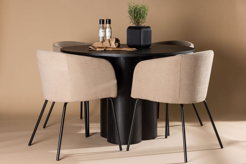 Rund matgrupp Venture Home Svart
