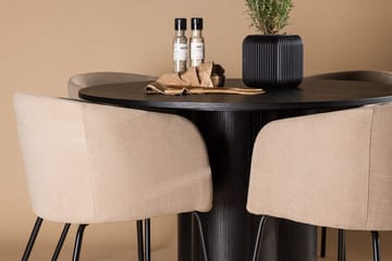Rund matgrupp Venture Home Svart - Møbler - Borde - Spisebordssæt