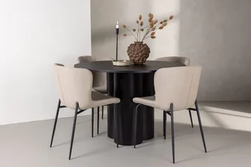 Sort - Mocca, grå, svart, beige