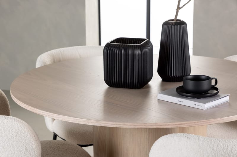 Rund matgrupp Venture Home Vit Ljust trä 4st - Møbler - Borde - Spisebordssæt