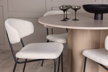 Rund matgrupp Venture Home Vit Ljust trä 4st - Møbler - Borde - Spisebordssæt