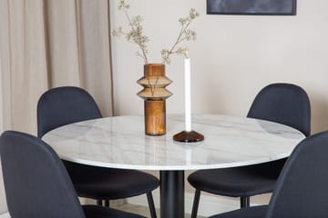 Rund matgrupp Venture Home Vit marmor - Møbler - Borde - Spisebordssæt