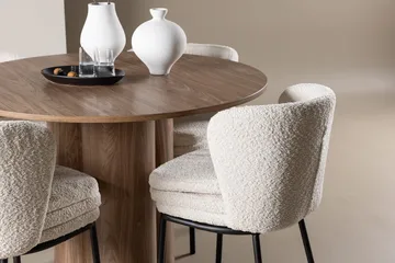 Rund matgrupp Venture Home Vit Natur 4st - Møbler - Borde - Spisebordssæt