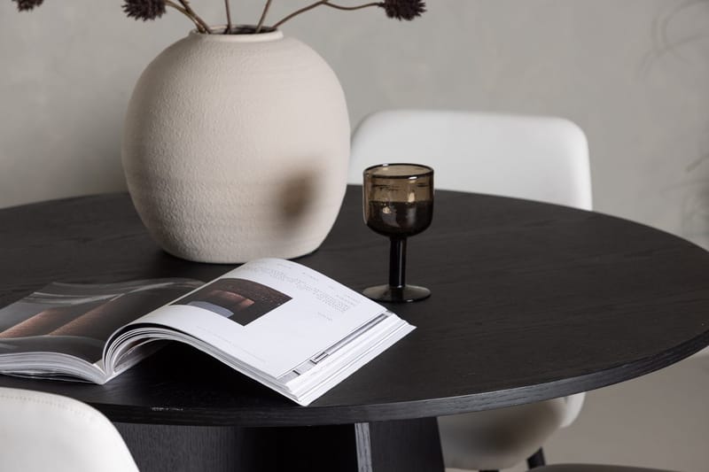 Rund matgrupp Venture Home Vit Svart 4st - Møbler - Borde - Spisebordssæt