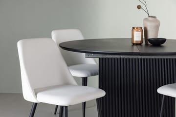 Rund matgrupp Venture Home Vit Svart 4st - Møbler - Borde - Spisebordssæt