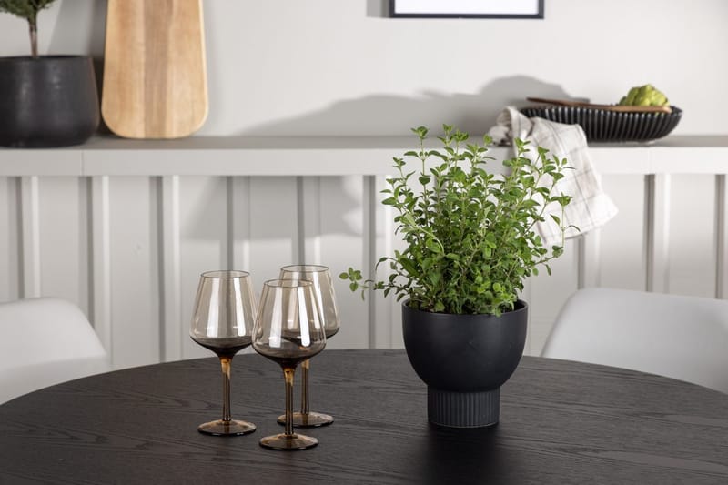 Rund matgrupp Venture Home Vit Svart 4st - Møbler - Borde - Spisebordssæt