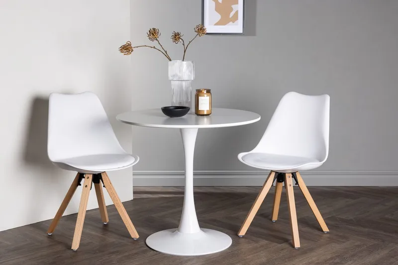 Rund matgrupp Venture Home Vit Vit 2st