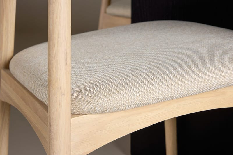 Rund spisegruppe Tyresö 120 cm rund med 4 Ven stole - Sort/Whitewash - Møbler - Borde - Spisebordssæt