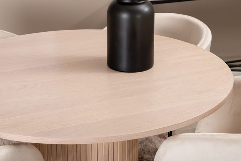 Rund spisegruppe Venture Home Bianca, Berit Lyst træ - Møbler - Borde - Spisebordssæt