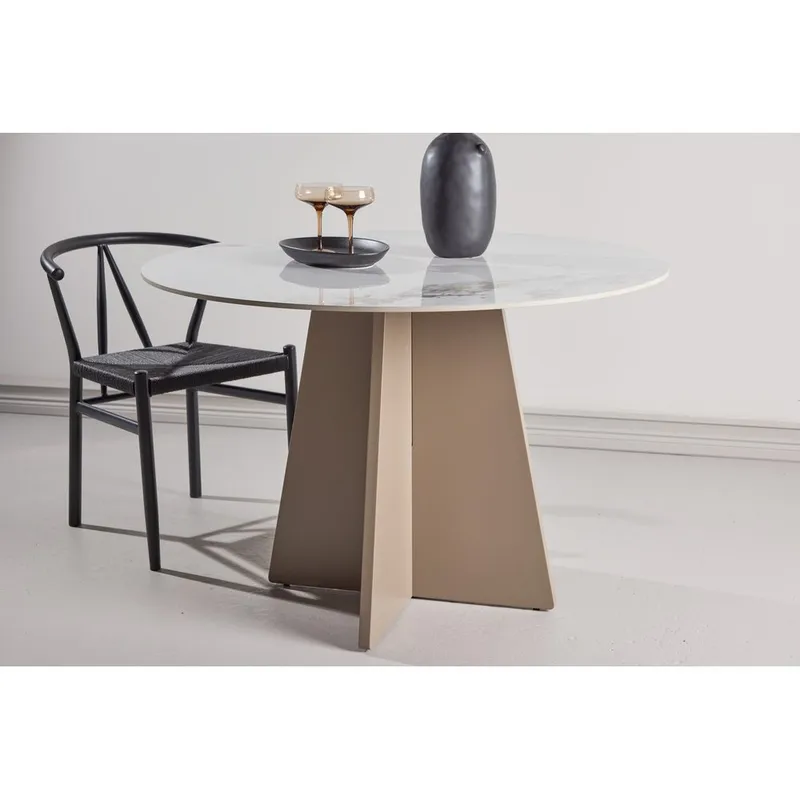 Rundt spisebord Bootcut - Beige - Møbler - Borde - Spisebord og køkkenbord