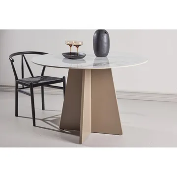 Rundt spisebord Bootcut - Beige - Møbler - Borde - Spisebord og køkkenbord
