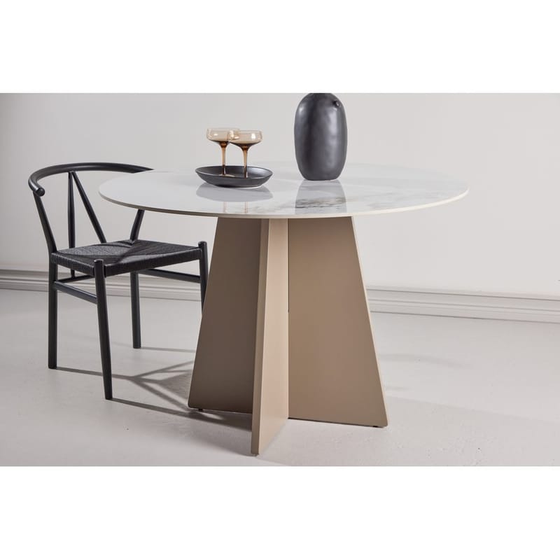 Rundt spisebord Bootcut - Beige - Møbler - Borde - Spisebord og køkkenbord