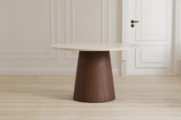 Rundt spisebord Lanzo 120 cm - Beige - Møbler - Borde - Spisebord og køkkenbord
