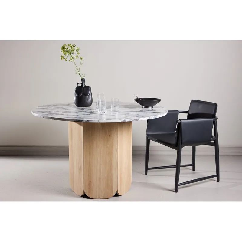 Rundt spisebord Tekla - Lysegrå, Ø120 - Møbler - Borde - Spisebord og køkkenbord